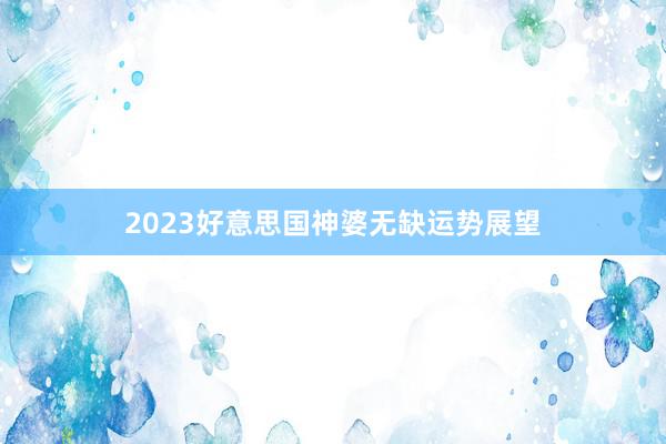 2023好意思国神婆无缺运势展望