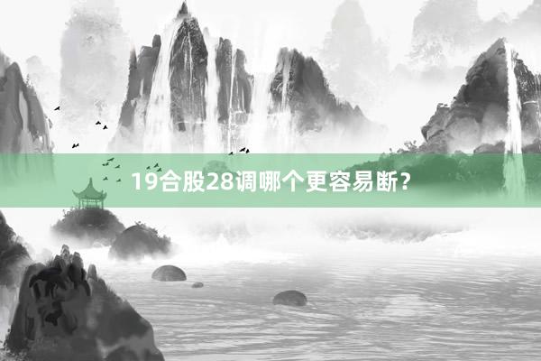 19合股28调哪个更容易断?